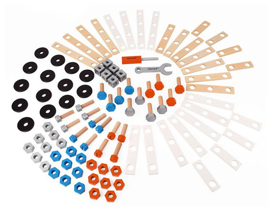 Zestaw konstruktora 100 elementów Brico Janod