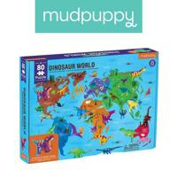 Mudpuppy Puzzle Świat dinozaurów z elementami w kształcie dinozaurów 80 elementów 5+