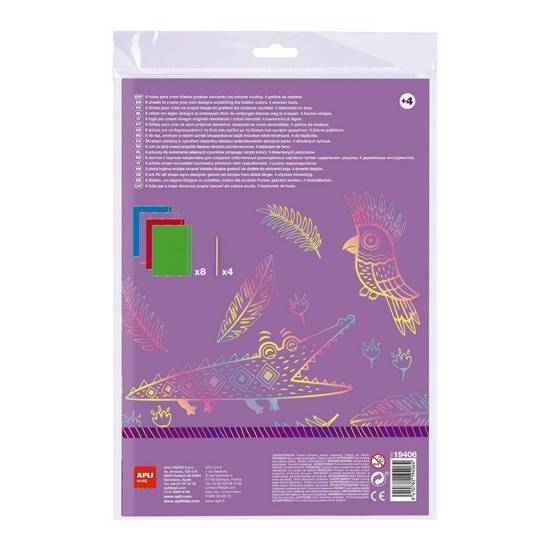Zestaw wydrapywanek Apli Kids - Magic Scratch Colors A4